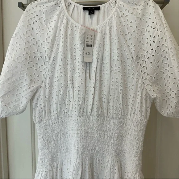 NWT J. Crew Provence smocked-waist midi dress in eyelet - Picture 11 of 12